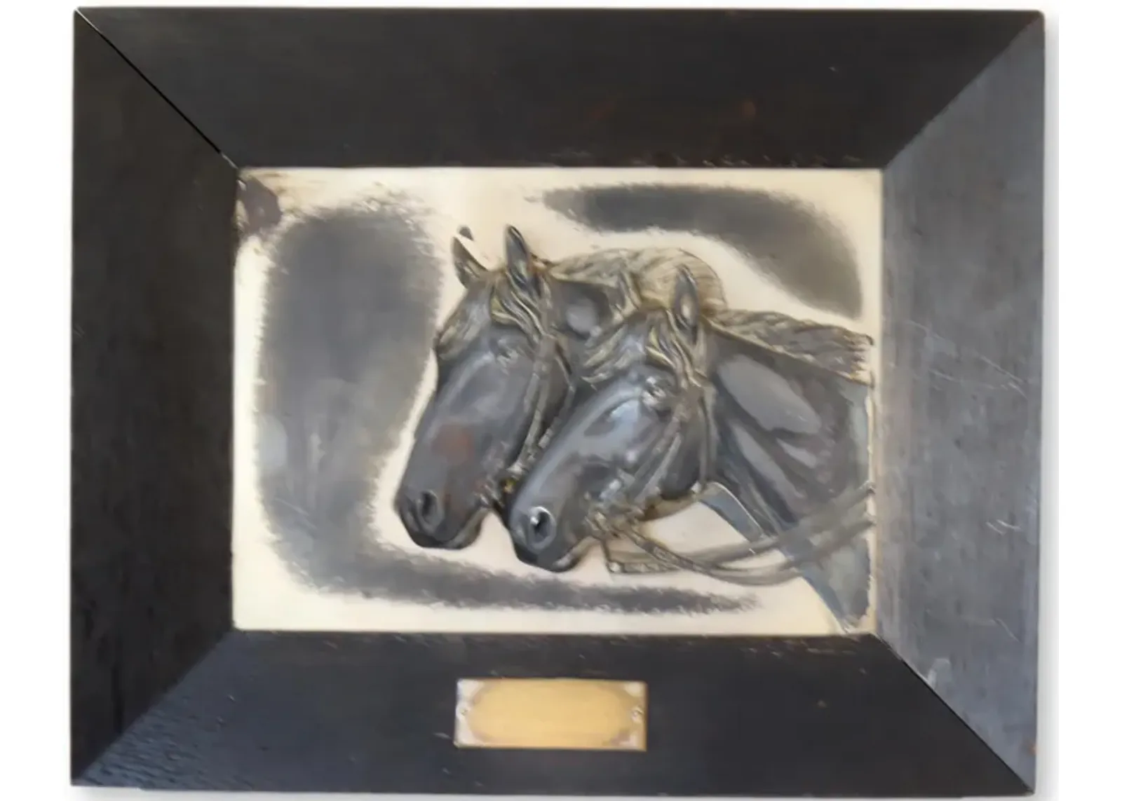 1939 Equestrian Trophy Plaque - Rose Victoria - Black