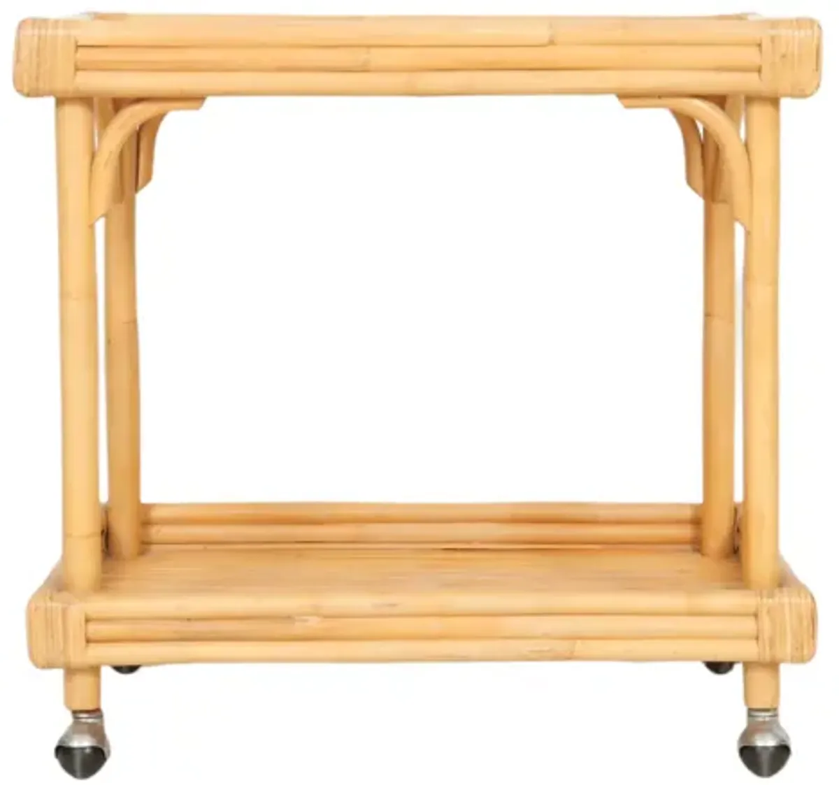 Bamboo Two Tier Bar Cart - Interesting Things - Brown