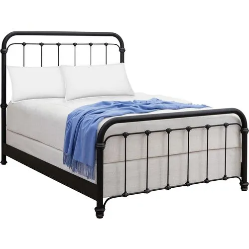 Audrey Bed - Aged Iron - Handcrafted - Black