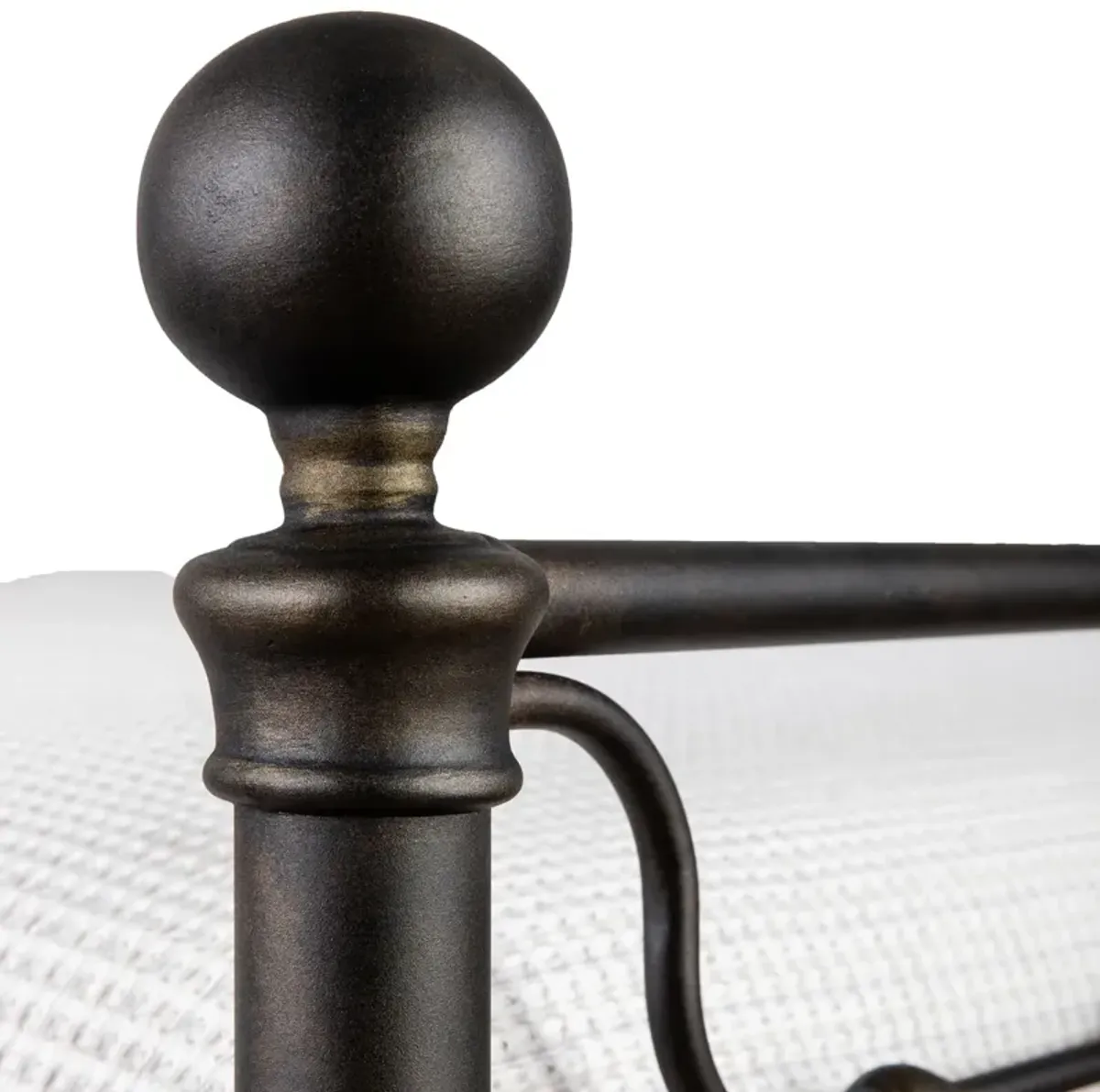 Sylvie Iron Bed - Handcrafted - Brown