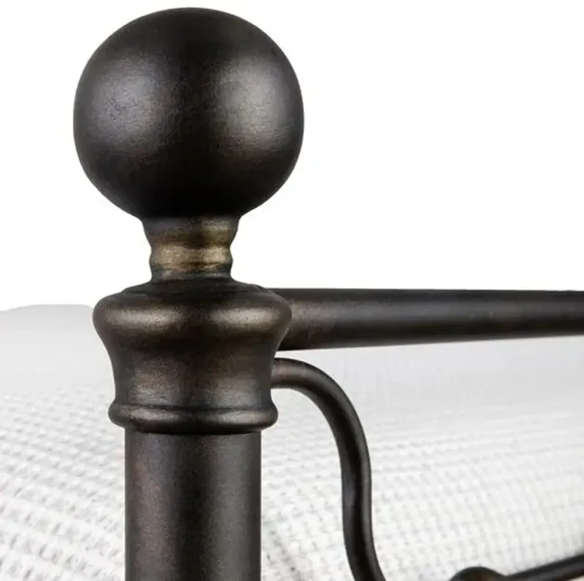 Sylvie Iron Bed - Handcrafted - Brown