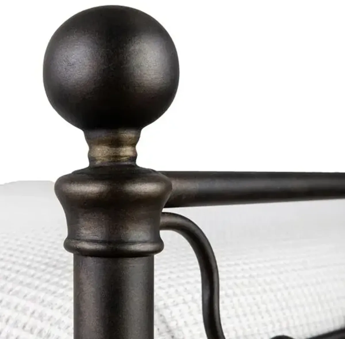 Sylvie Iron Bed - Handcrafted - Brown