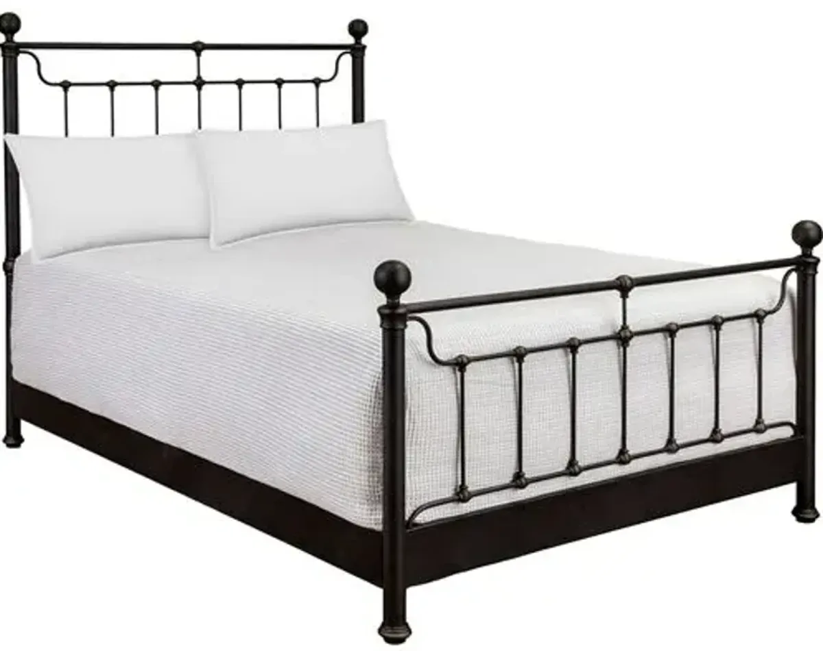 Sylvie Iron Bed - Handcrafted - Brown