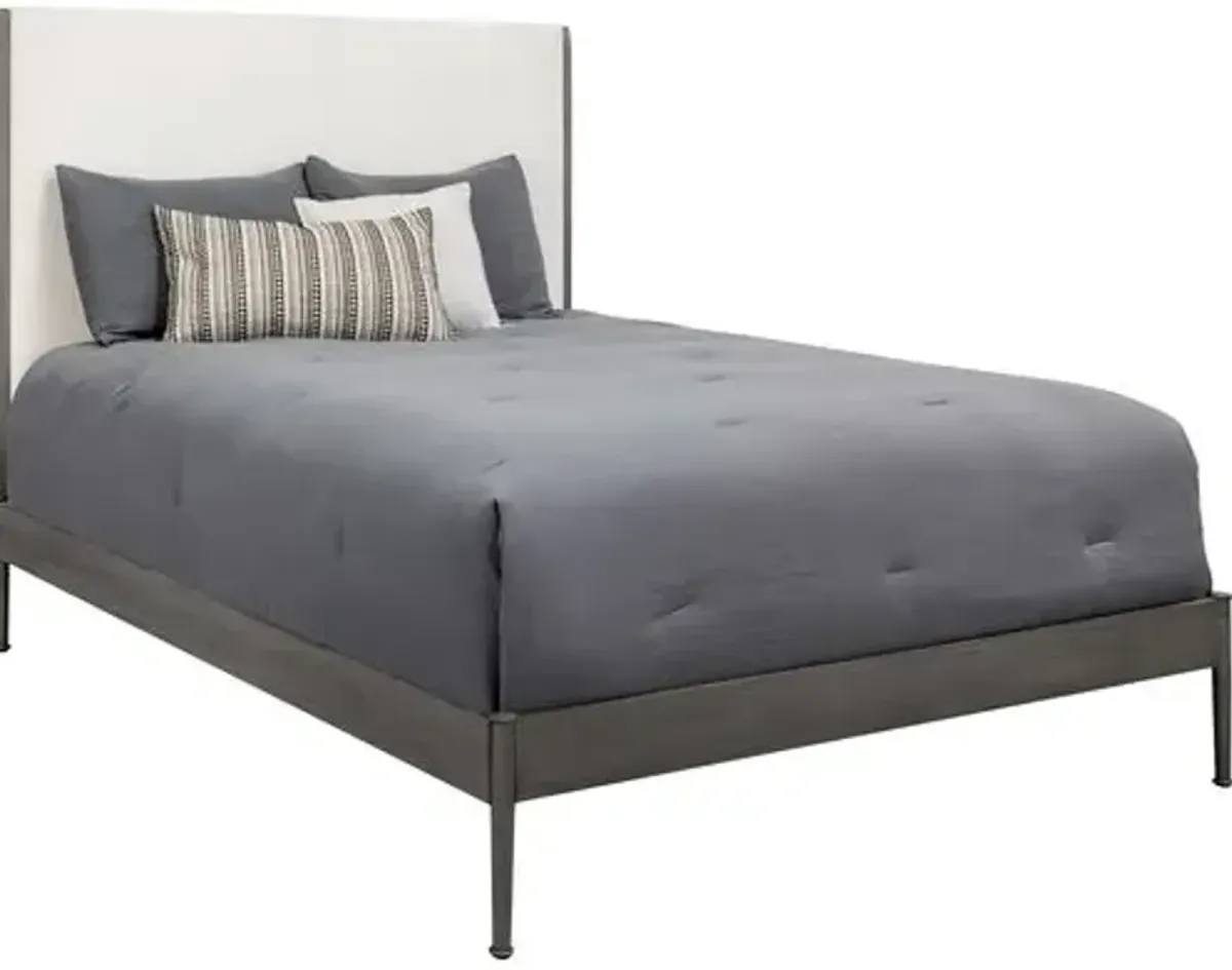 Royce Platform Bed - Weathered Grey - Handcrafted - Gray