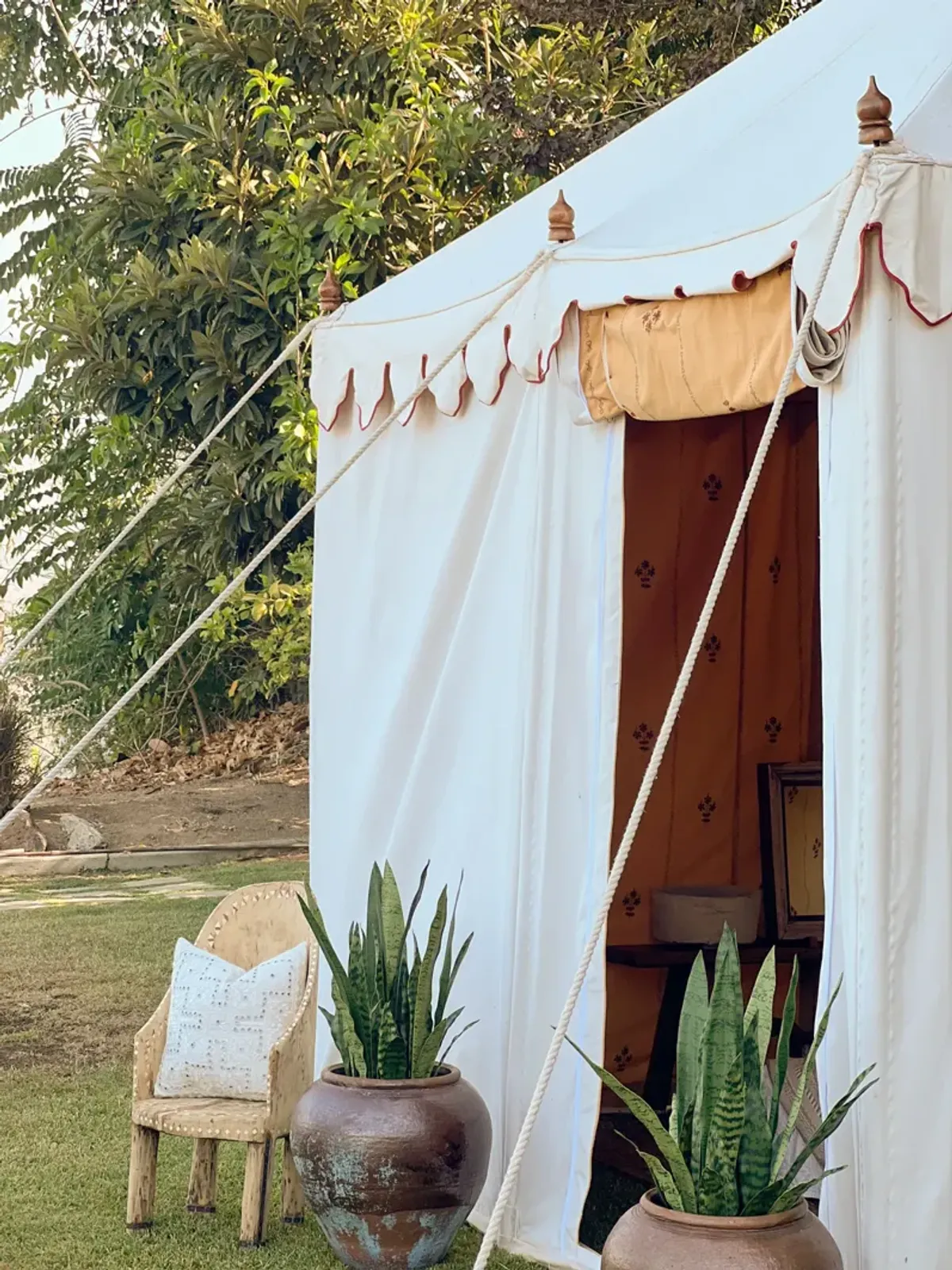 Royal Ranthambore Outdoor Tent - de-cor - White