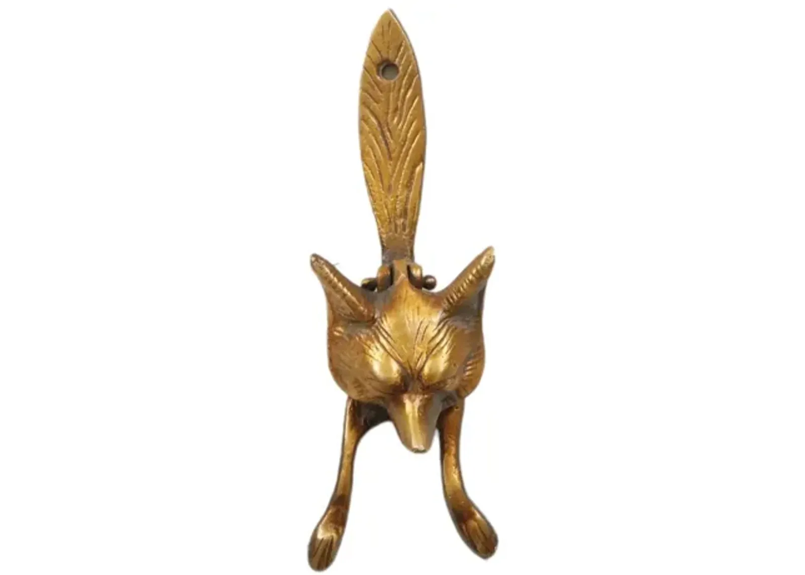 Little Fox Gold Brass Door Knocker - Interesting Things