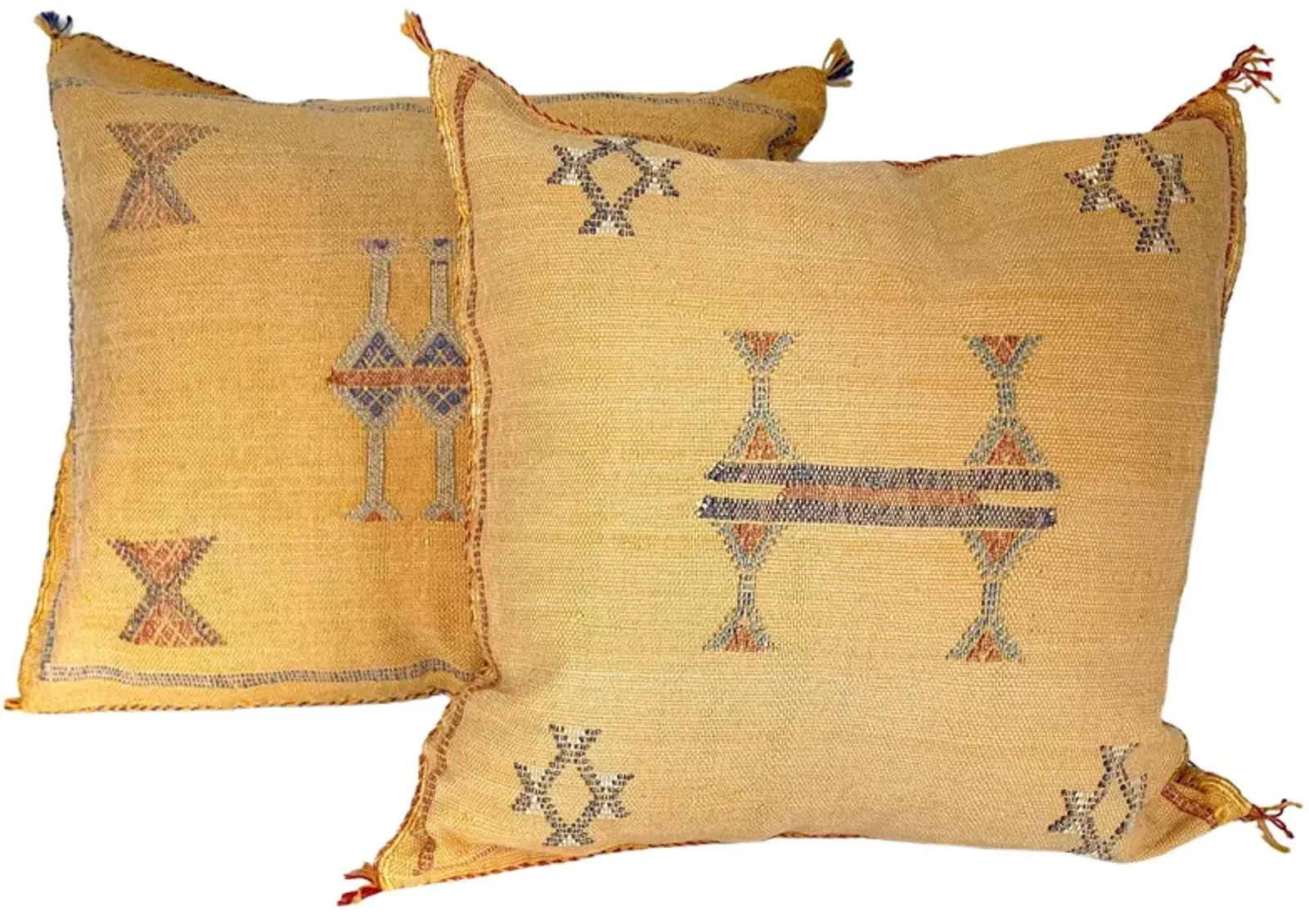 Moroccan Sabra Silk Pillows - Set of 2 - Eat Drink Home