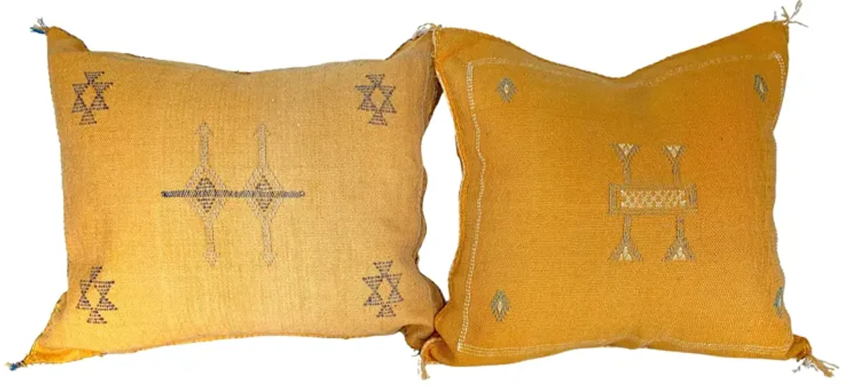 Moroccan Sabra Silk Pillows - Set of 2 - Eat Drink Home