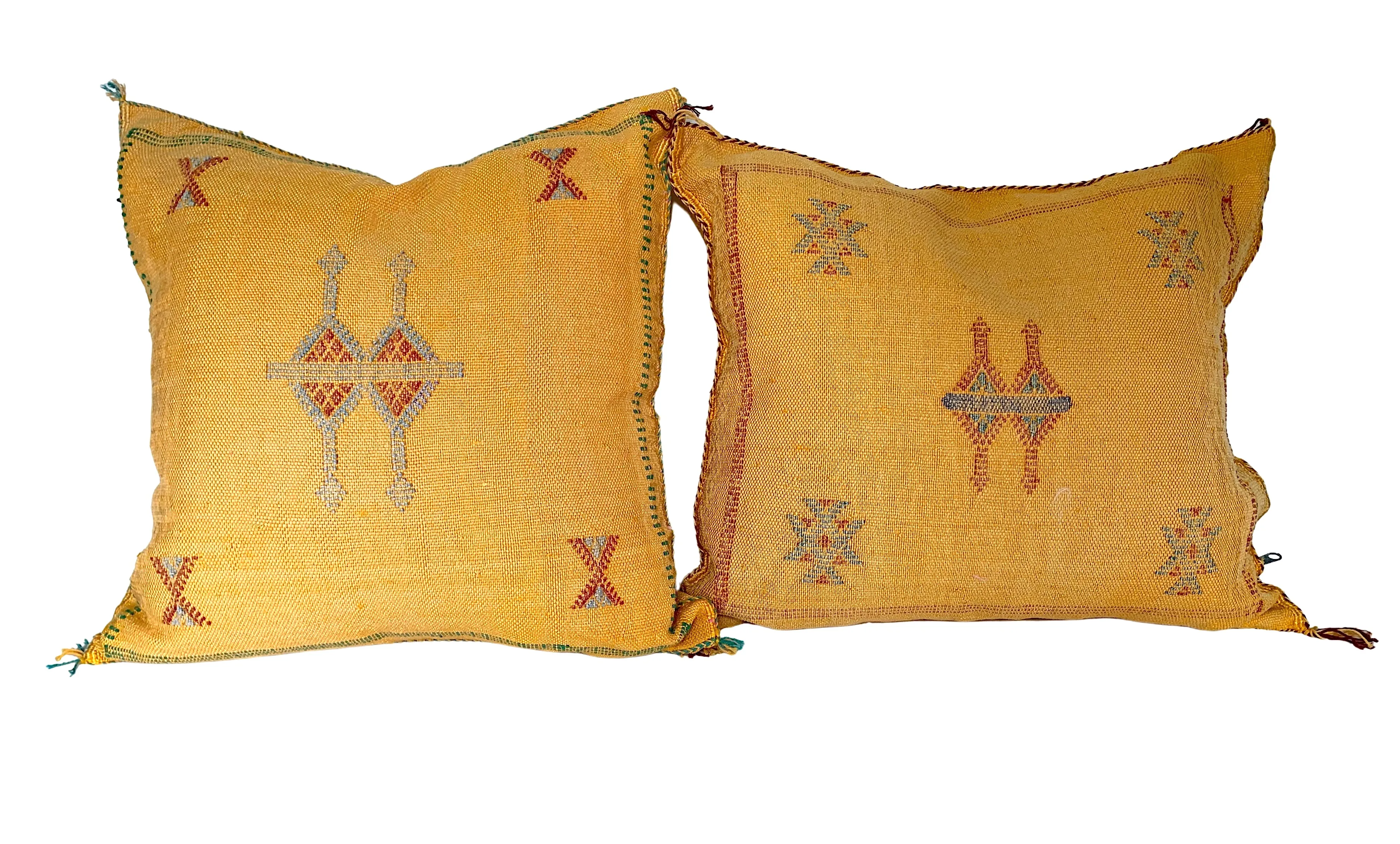 Moroccan Sabra Silk Pillows - Set of 2 - Eat Drink Home