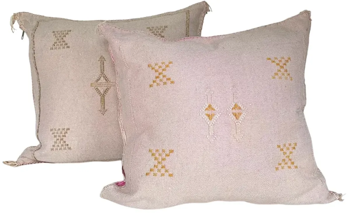 Moroccan Sabra Silk Pillows - Set of 2 - Eat Drink Home