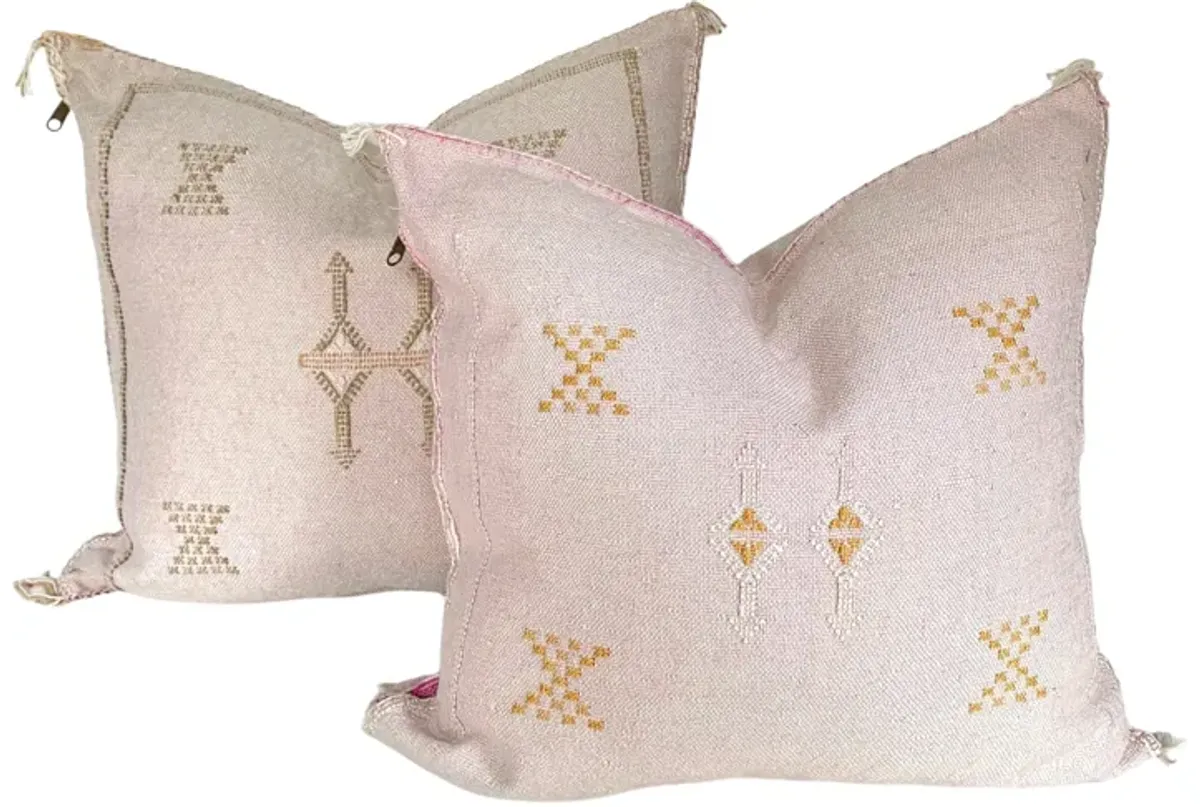 Moroccan Sabra Silk Pillows - Set of 2 - Eat Drink Home