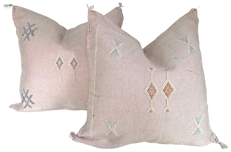 Moroccan Sabra Silk Pillows - Set of 2 - Eat Drink Home