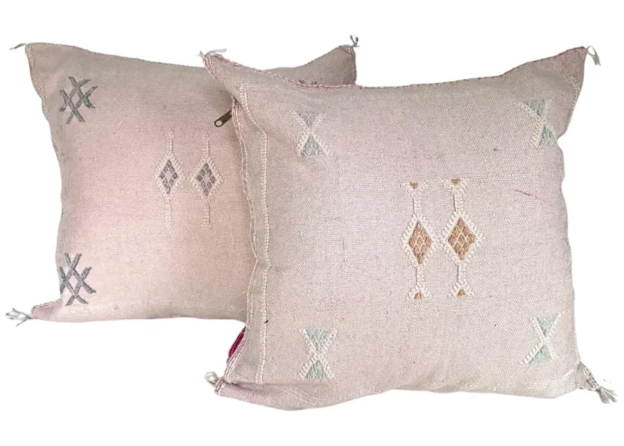 Moroccan Sabra Silk Pillows - Set of 2 - Eat Drink Home