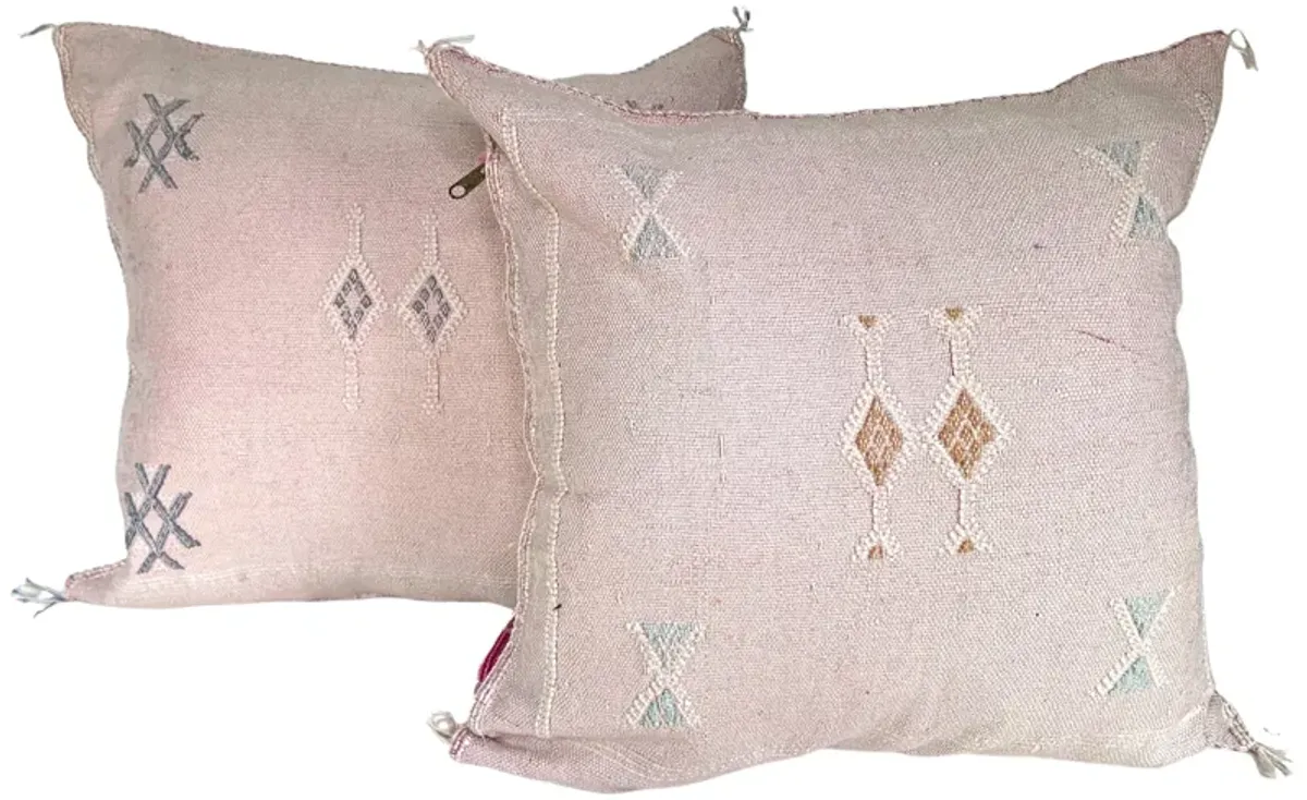 Moroccan Sabra Silk Pillows - Set of 2 - Eat Drink Home