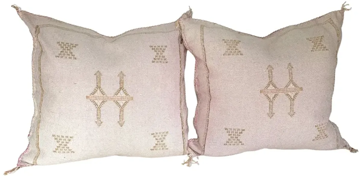 Moroccan Sabra Silk Pillows - Set of 2 - Eat Drink Home