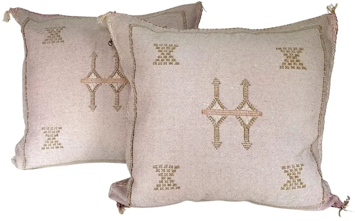 Moroccan Sabra Silk Pillows - Set of 2 - Eat Drink Home