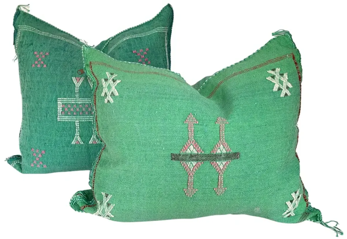 Moroccan Sabra Silk Pillows - Set of 2 - Eat Drink Home