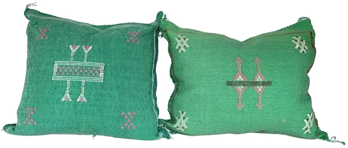 Moroccan Sabra Silk Pillows - Set of 2 - Eat Drink Home