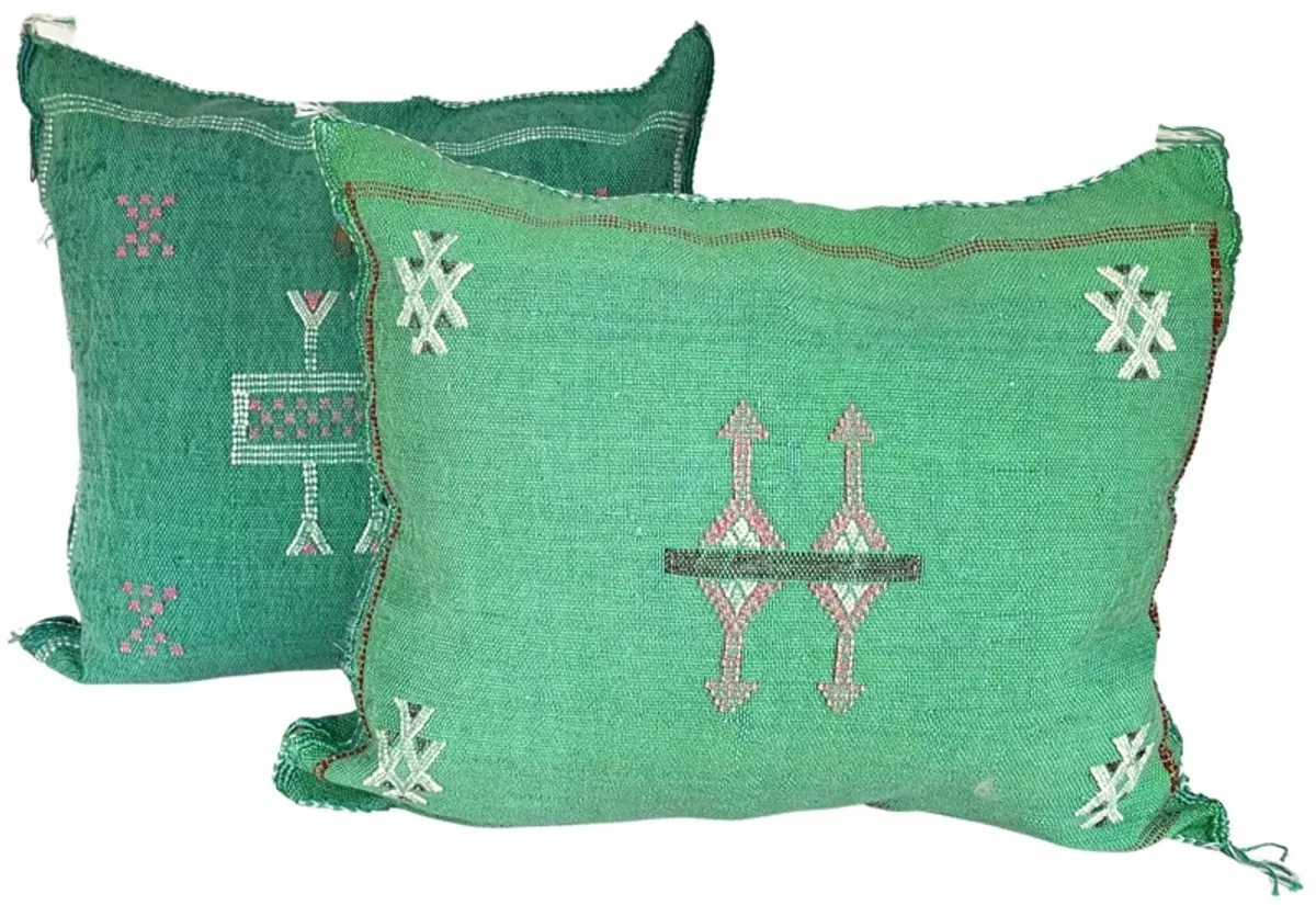 Moroccan Sabra Silk Pillows - Set of 2 - Eat Drink Home