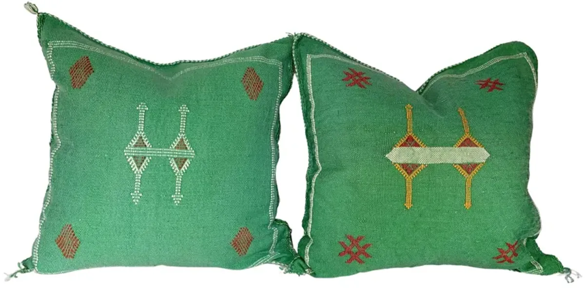 Moroccan Sabra Silk Pillows - Set of 2 - Eat Drink Home