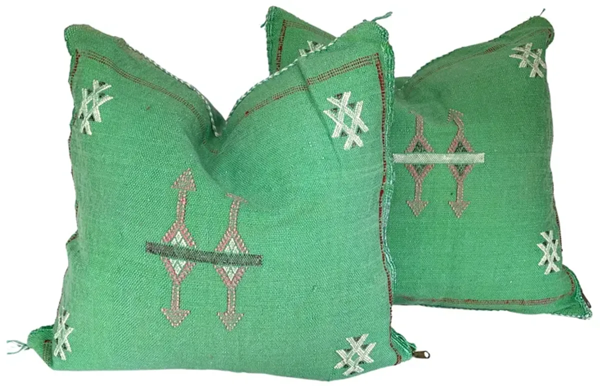 Moroccan Sabra Silk Pillows - Set of 2 - Eat Drink Home