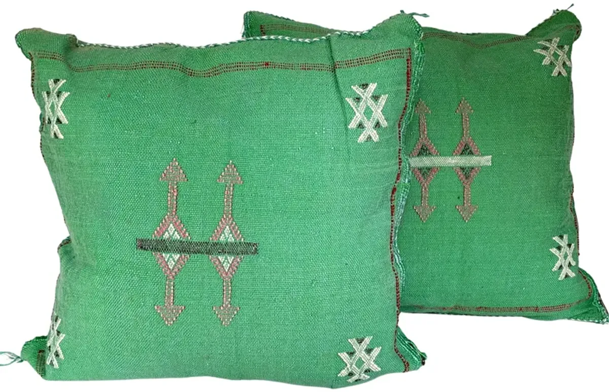 Moroccan Sabra Silk Pillows - Set of 2 - Eat Drink Home