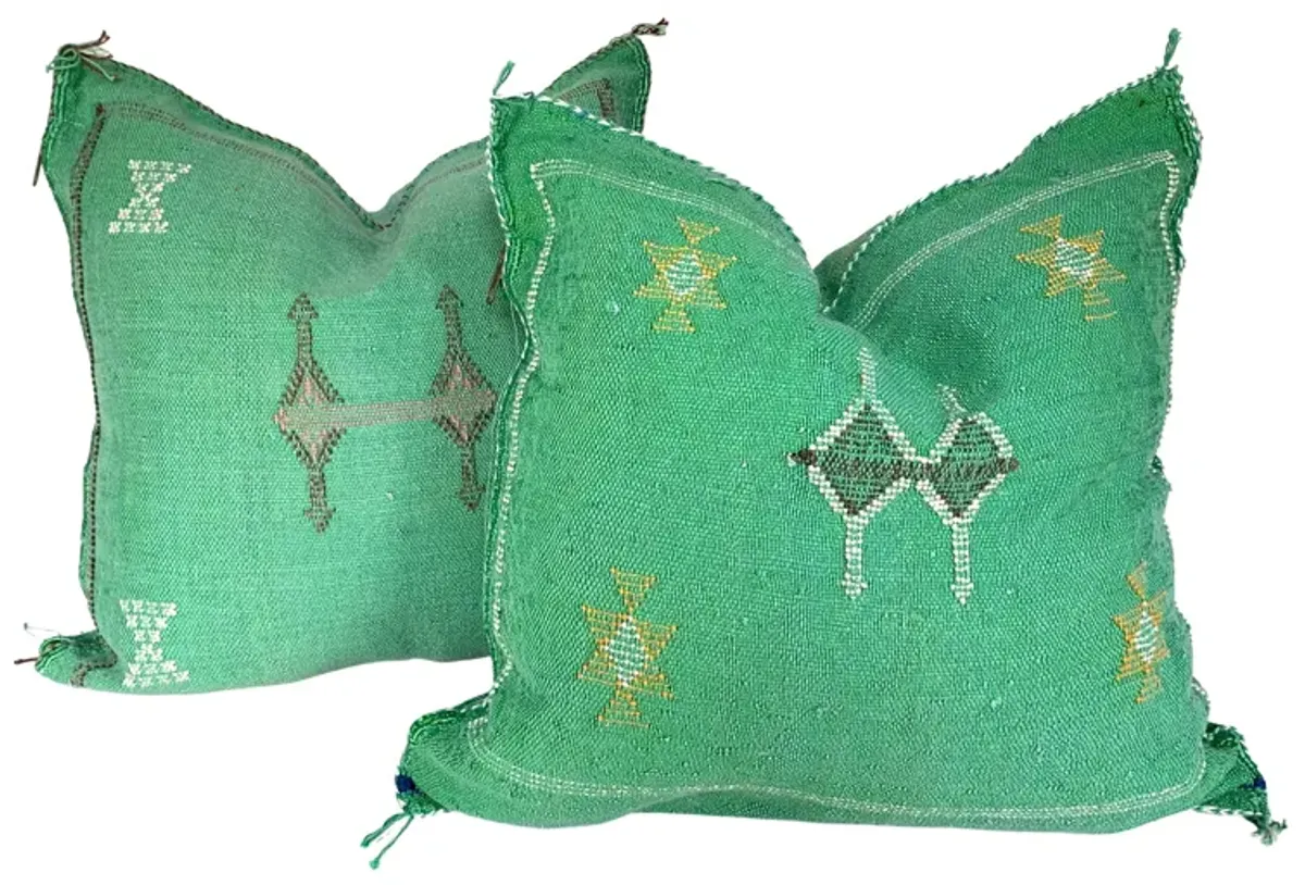 Moroccan Sabra Silk Pillows - Set of 2 - Eat Drink Home