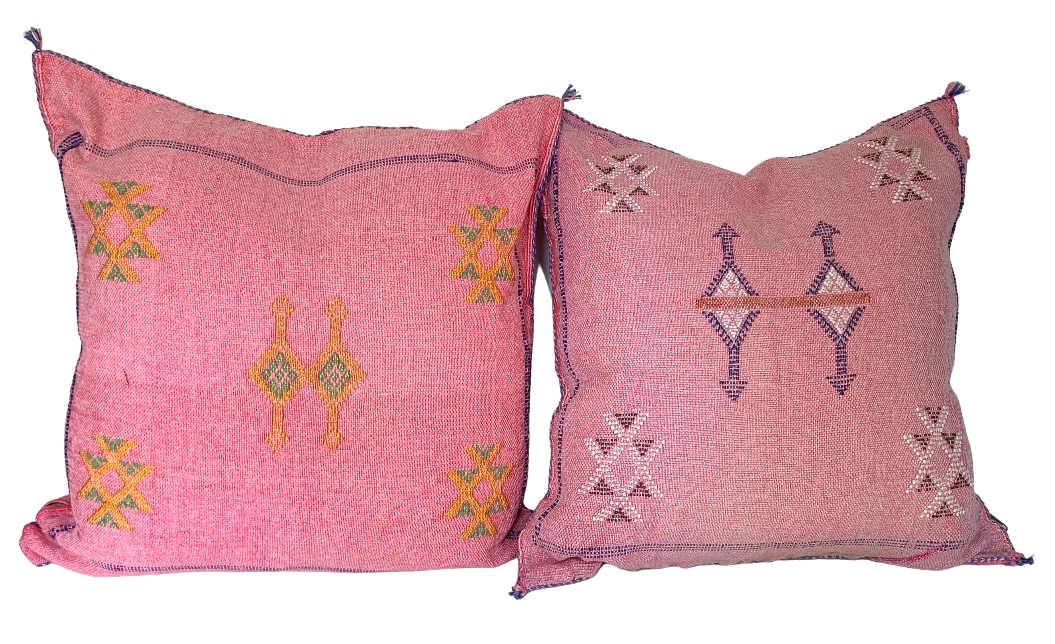 Moroccan Sabra Silk Pillows - Set of 2 - Eat Drink Home