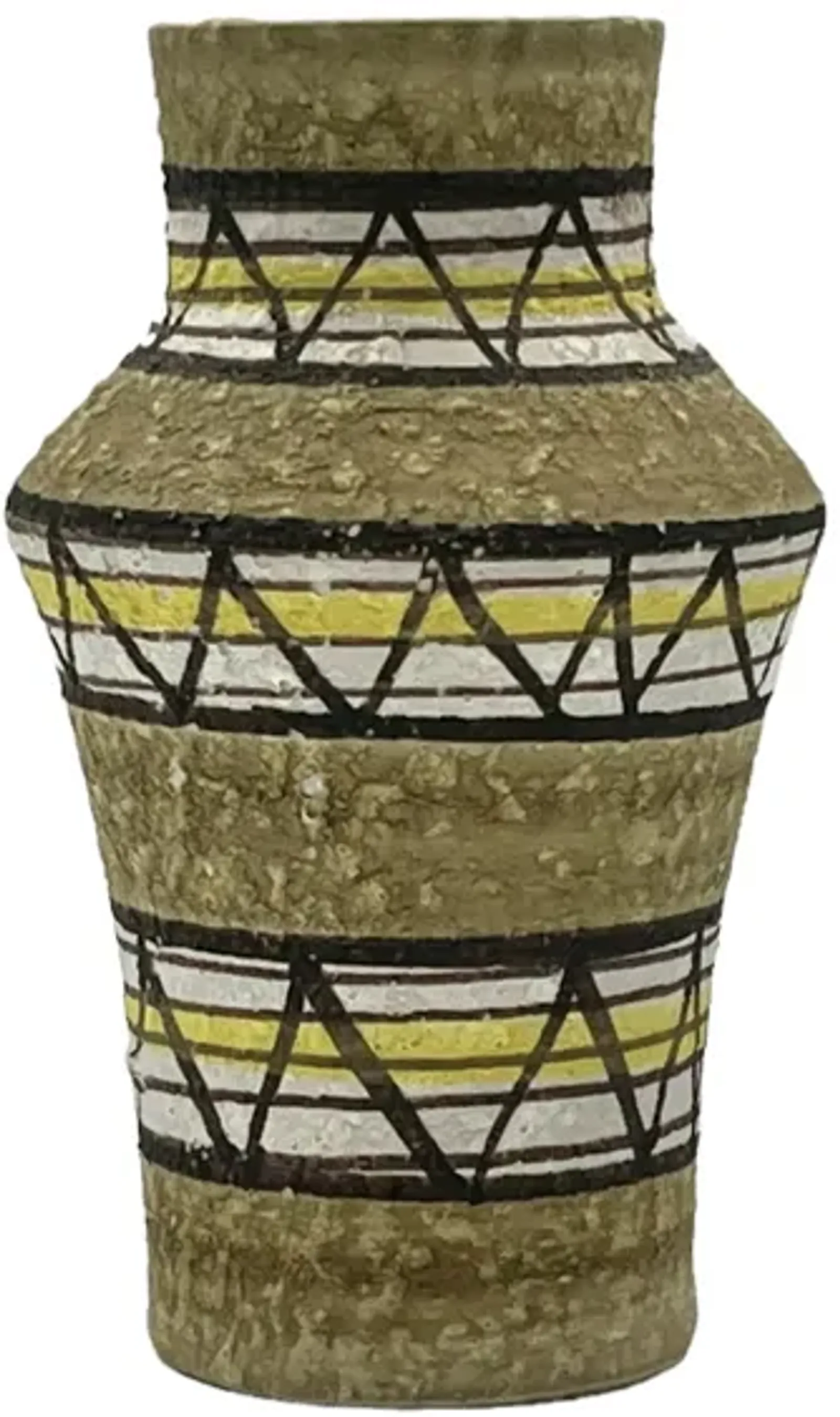 C. 1970s Midcentury Italian Pottery Vase - Pilar Collection - Yellow