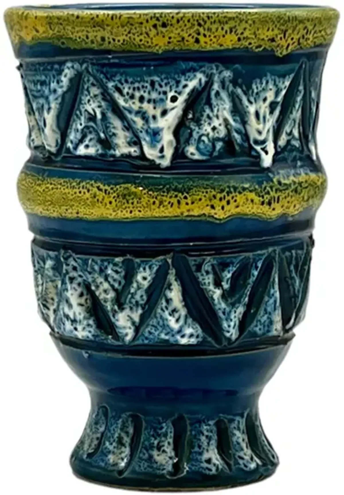 1970s Midcentury Italian Sgrafitto Vase
