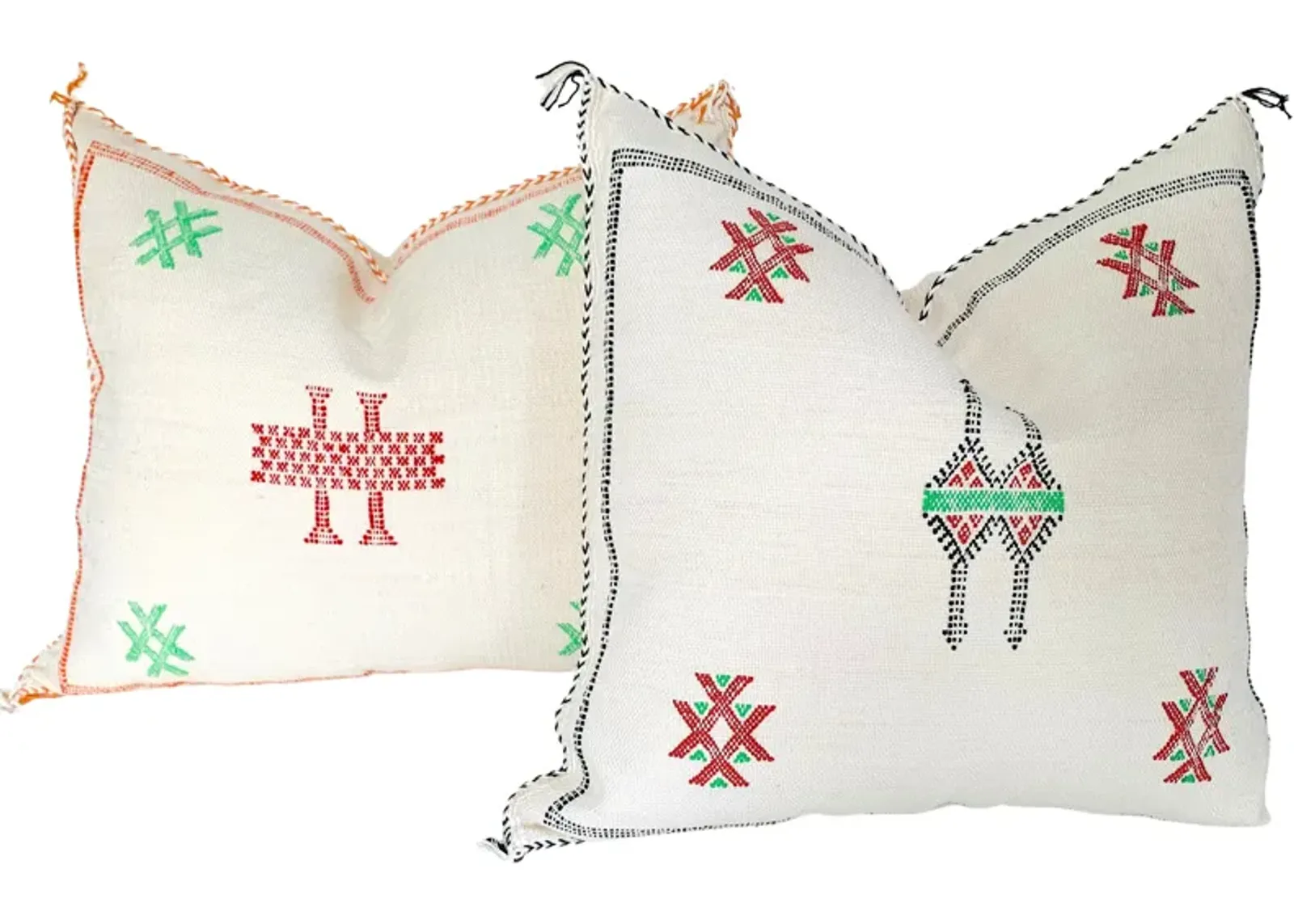 Moroccan Sabra Silk Pillows - Set of 2 - Eat Drink Home