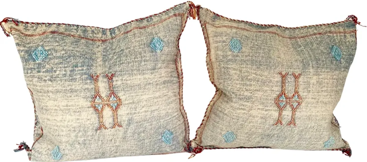 Moroccan Sabra Silk Pillows - Set of 2 - Eat Drink Home