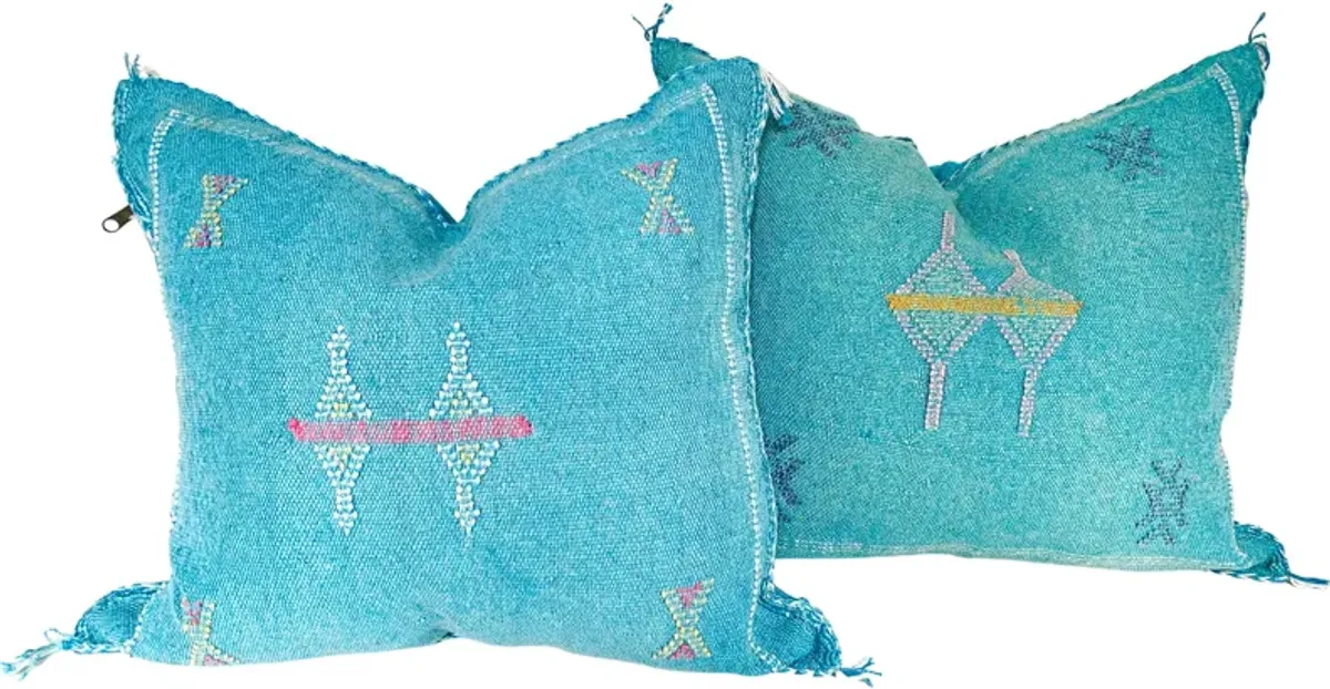 Moroccan Sabra Silk Pillows - Set of 2 - Eat Drink Home