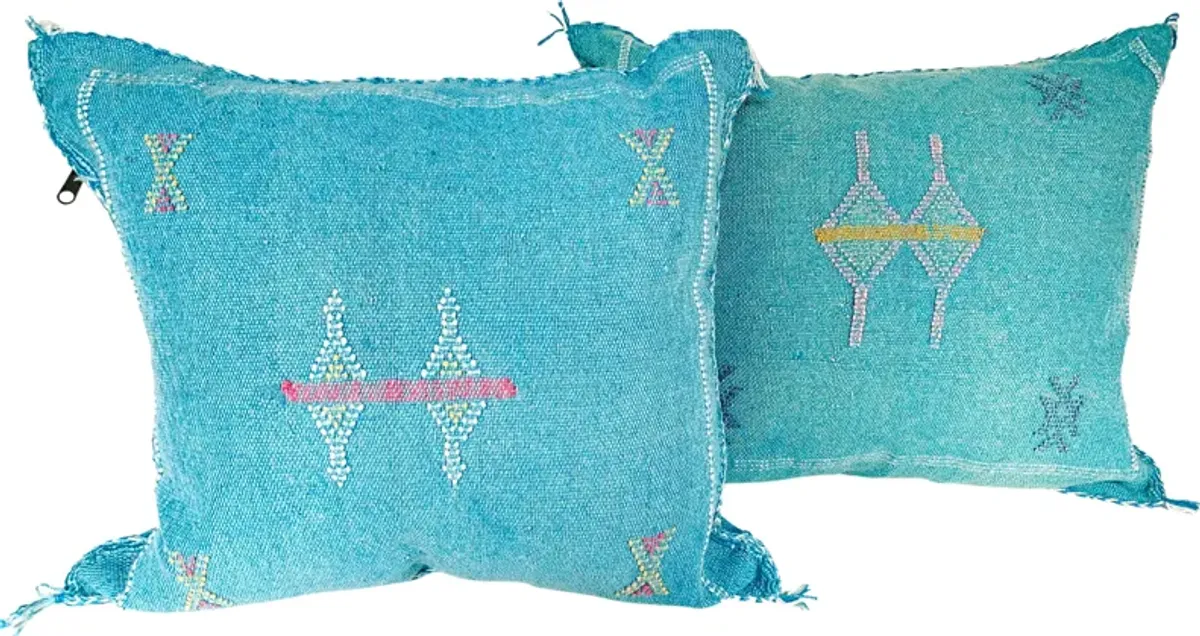 Moroccan Sabra Silk Pillows - Set of 2 - Eat Drink Home