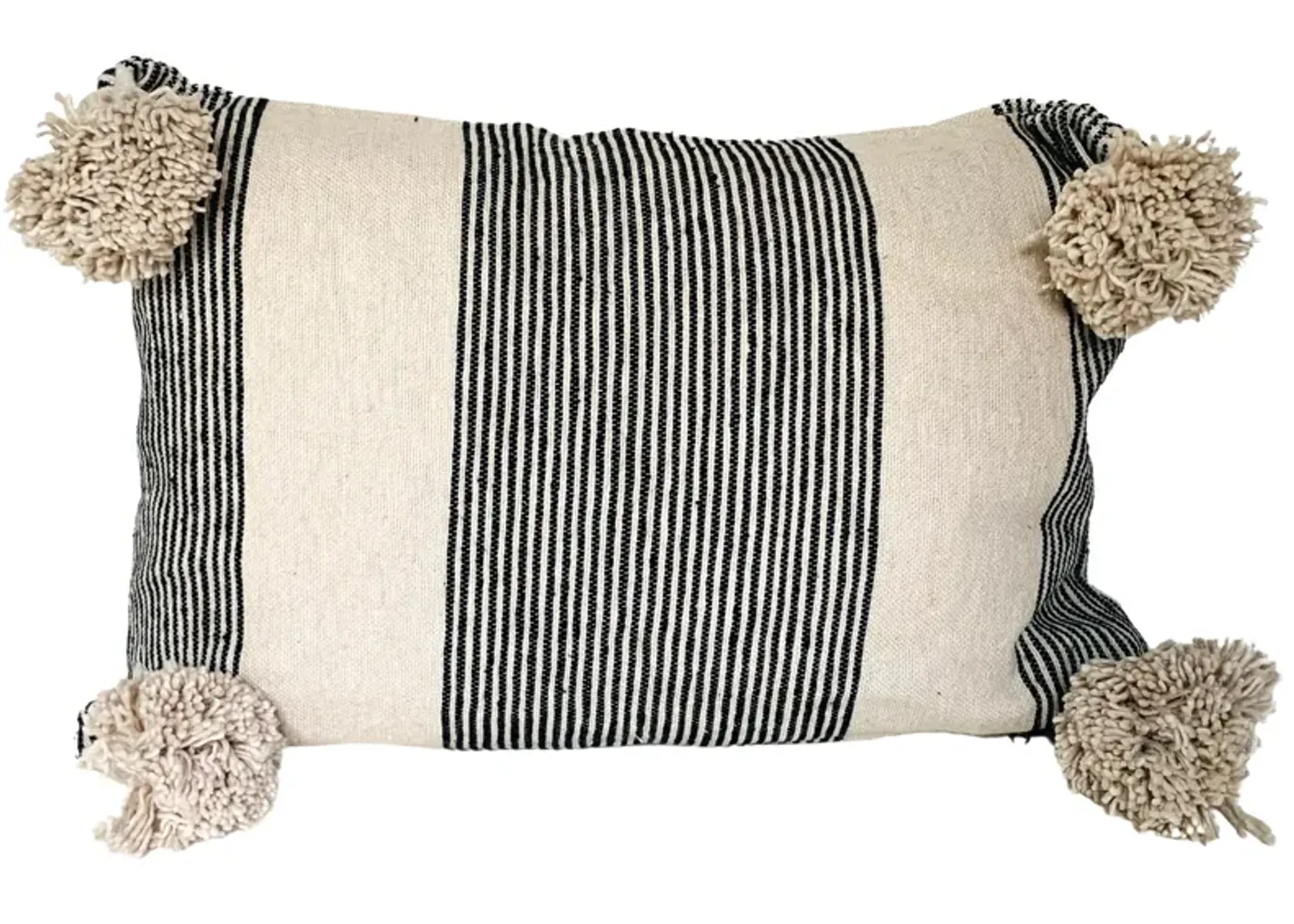 Moroccan Pom-Pom Lumbar Pillow - Eat Drink Home