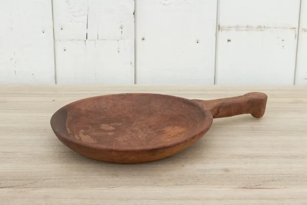 Organic Hand-carved Grain Scoop Bowl - de-cor - Brown