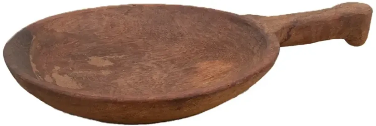 Organic Hand-carved Grain Scoop Bowl - de-cor - Brown