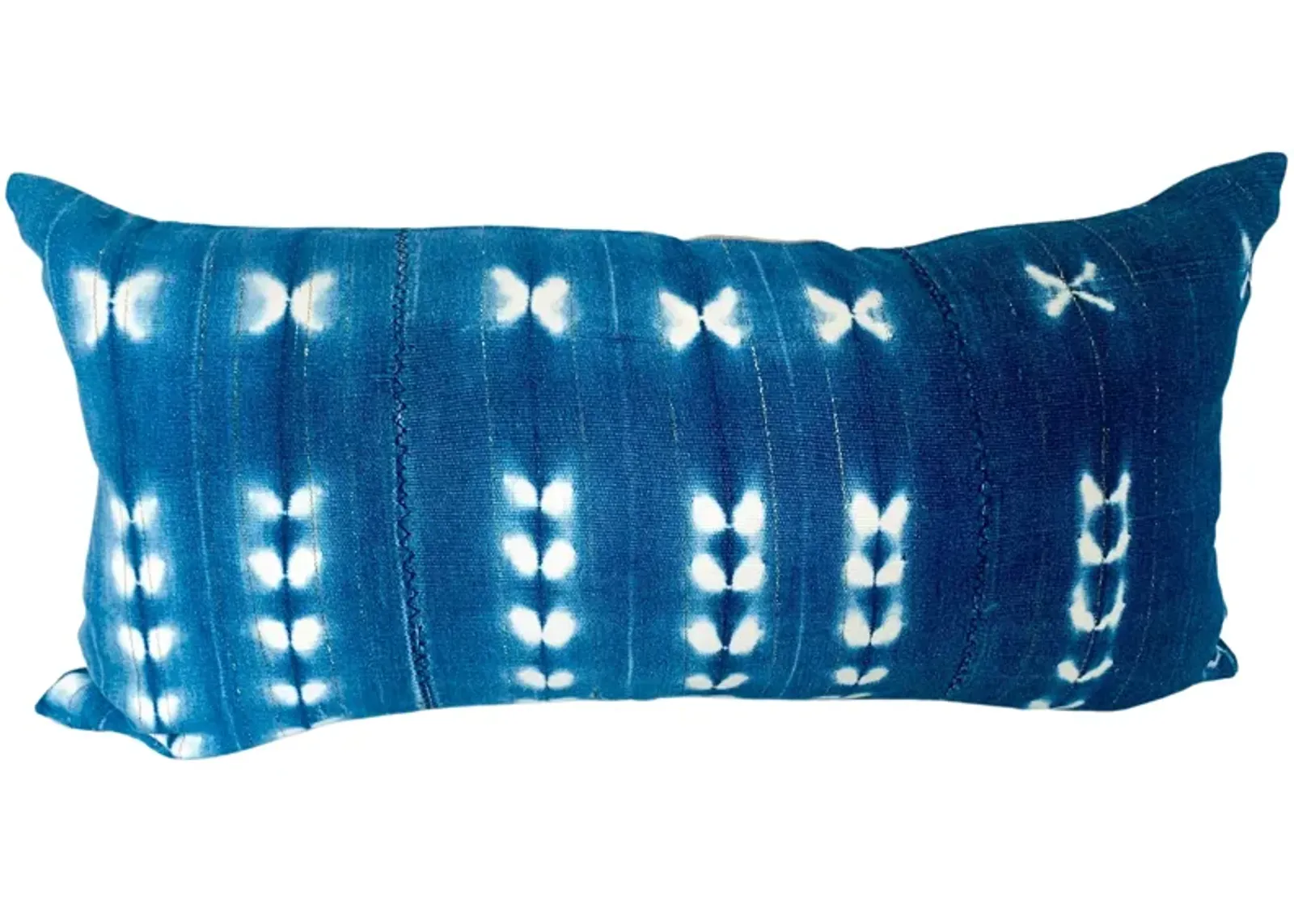 African Indigo Lumbar Throw Pillow - Eat Drink Home