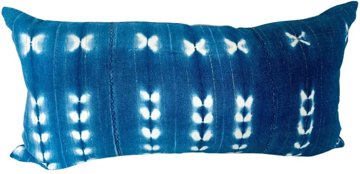 African Indigo Lumbar Throw Pillow - Eat Drink Home