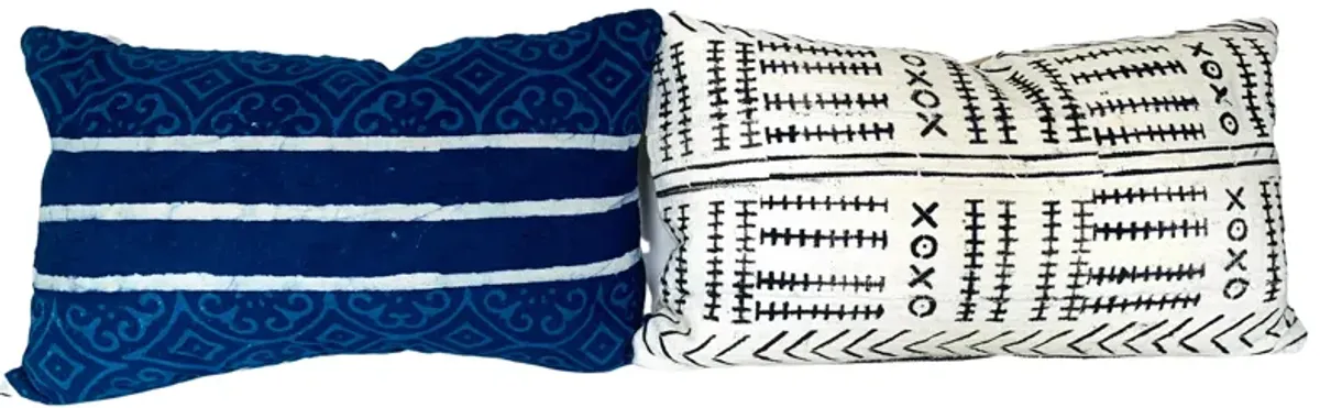 Mismatched Lumbar Pillows - Set of 2 - Eat Drink Home