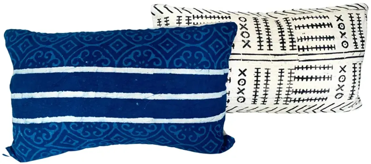 Mismatched Lumbar Pillows - Set of 2 - Eat Drink Home