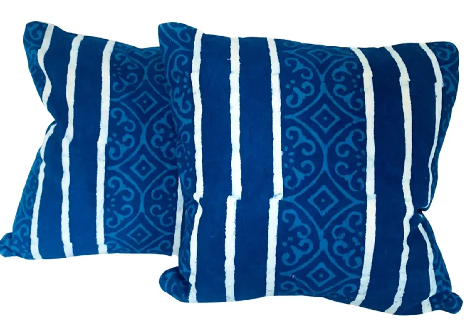 Hand-Printed Shibori Throw Pillows - Set of 2 - Eat Drink Home