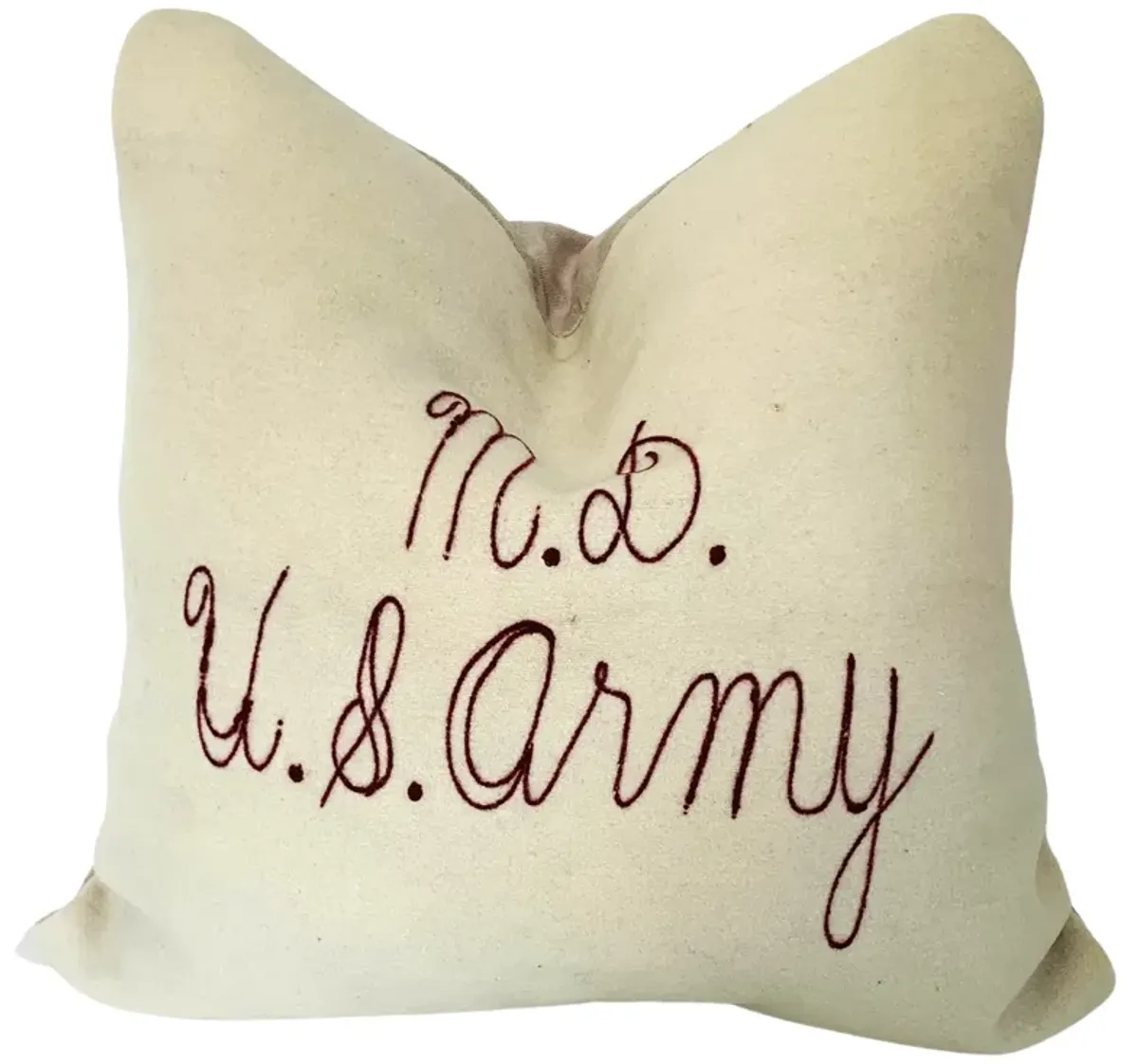 1930s Army Medical Blanket Throw Pillow - Eat Drink Home