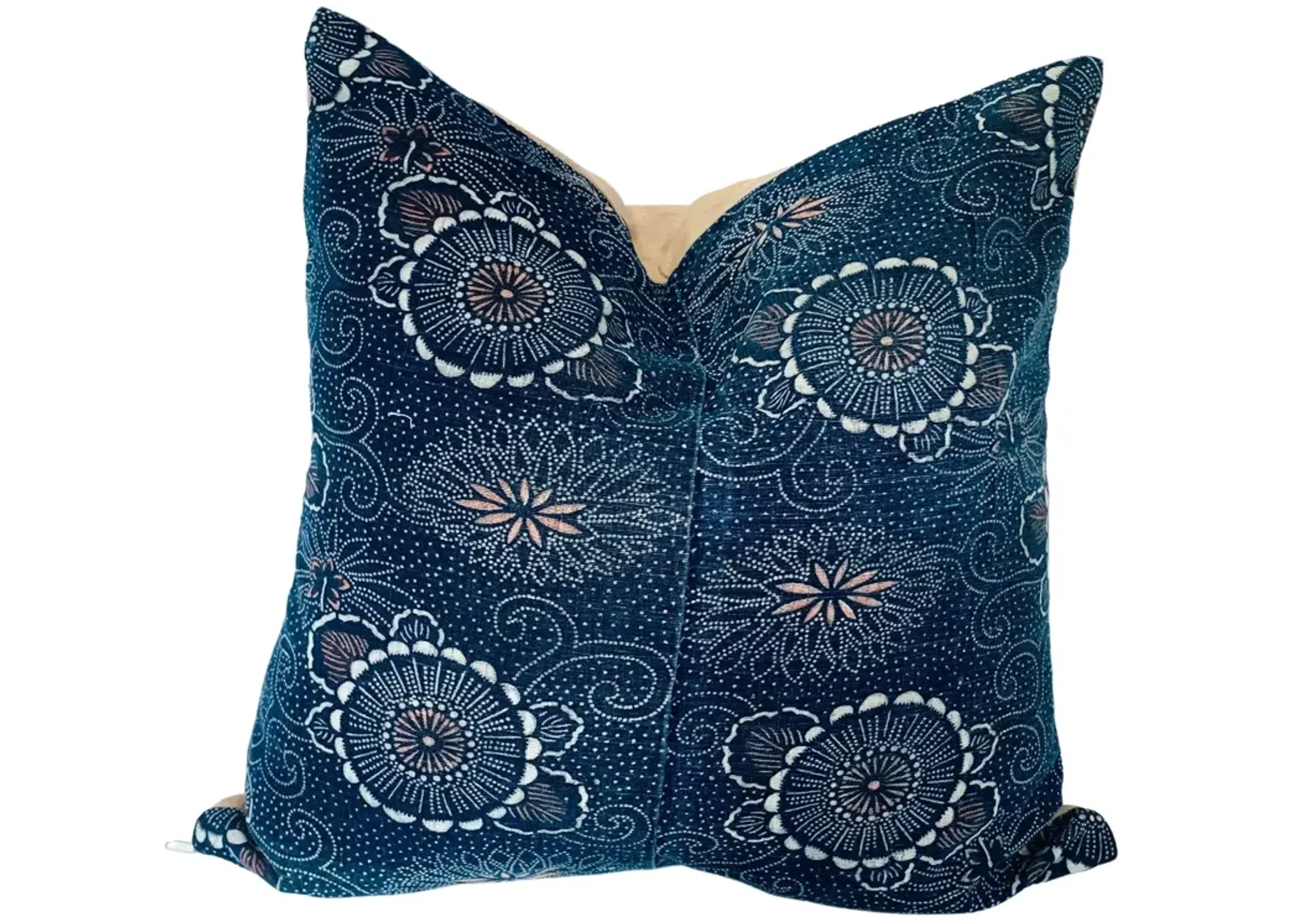 Japanese Indigo Kata-Zome Throw Pillow - Eat Drink Home