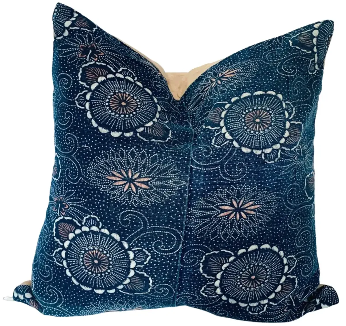 Japanese Indigo Kata-Zome Throw Pillow - Eat Drink Home