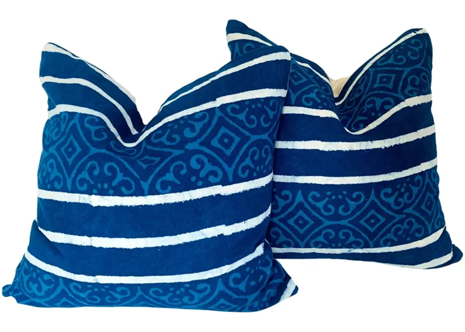 Hand-Printed Shibori Throw Pillows - Set of 2 - Eat Drink Home