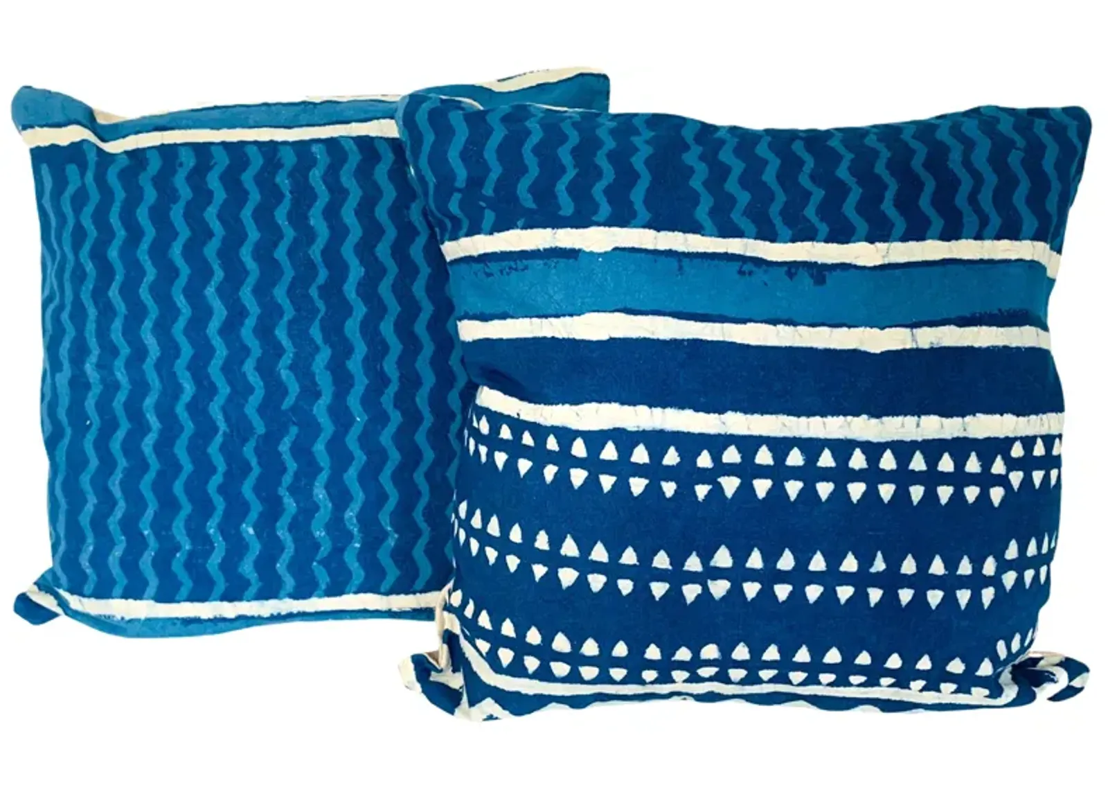 Hand-Printed Shibori Throw Pillows - Set of 2 - Eat Drink Home