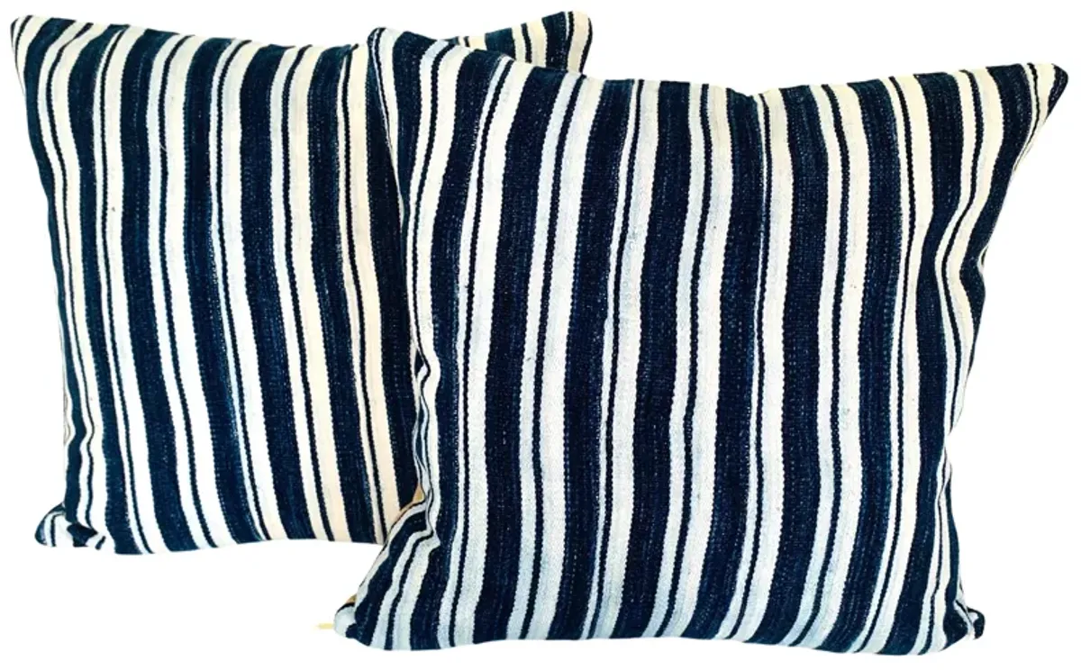 African Baule Throw Pillows - Set of 2 - Eat Drink Home - Handcrafted