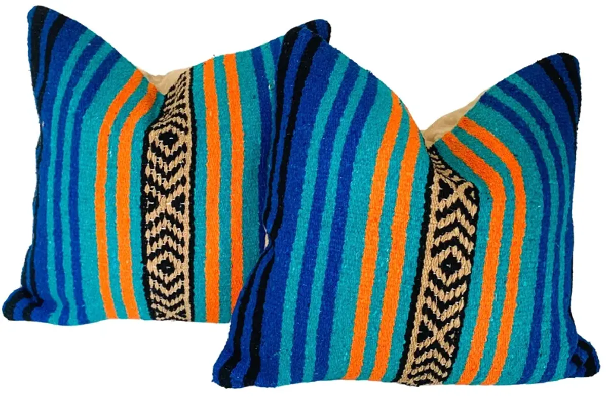 Mexican Serape Throw Pillows - Set of 2 - Eat Drink Home