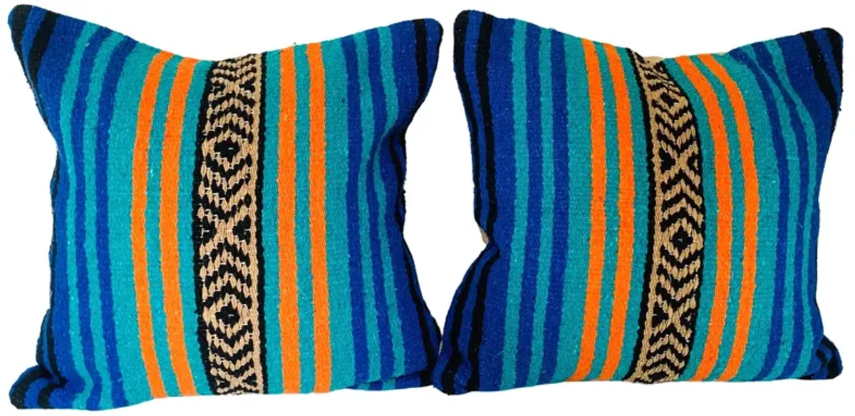 Mexican Serape Throw Pillows - Set of 2 - Eat Drink Home